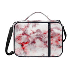 White Ruby Marble Print Shoulder Strap Bible Bag