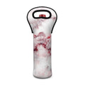 White Ruby Marble Print Single Neoprene Wine Tote