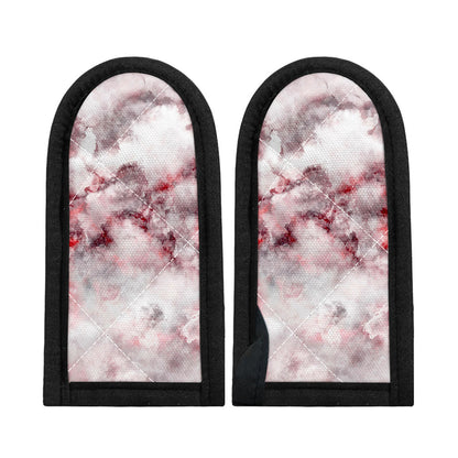 White Ruby Marble Print Skillet Handle Cover