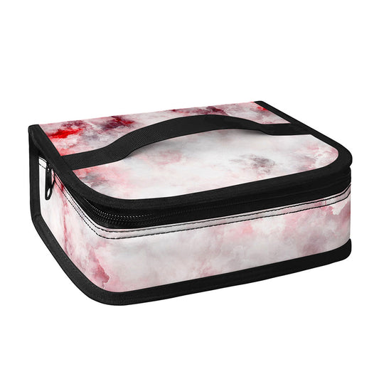 White Ruby Marble Print Small Lunch Bag