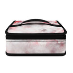 White Ruby Marble Print Small Lunch Bag