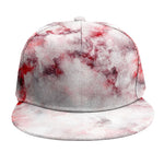 White Ruby Marble Print Snapback Cap