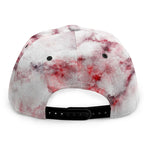 White Ruby Marble Print Snapback Cap