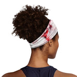 White Ruby Marble Print Sports Headband