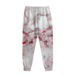 White Ruby Marble Print Sweatpants
