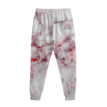 White Ruby Marble Print Sweatpants