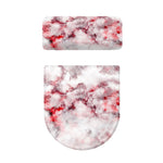 White Ruby Marble Print Toilet Lid And Tank Cover Set