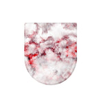 White Ruby Marble Print Toilet Lid Cover