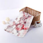 White Ruby Marble Print Towel