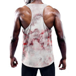 White Ruby Marble Print Training Tank Top