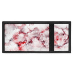 White Ruby Marble Print Trifold Wallet