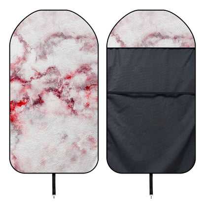 White Ruby Marble Print Waterproof Car Seat Cover