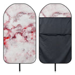 White Ruby Marble Print Waterproof Car Seat Cover