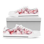 White Ruby Marble Print White Low Top Sneakers