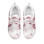 White Ruby Marble Print White Running Shoes