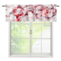 White Ruby Marble Print Window Valance