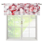 White Ruby Marble Print Window Valance