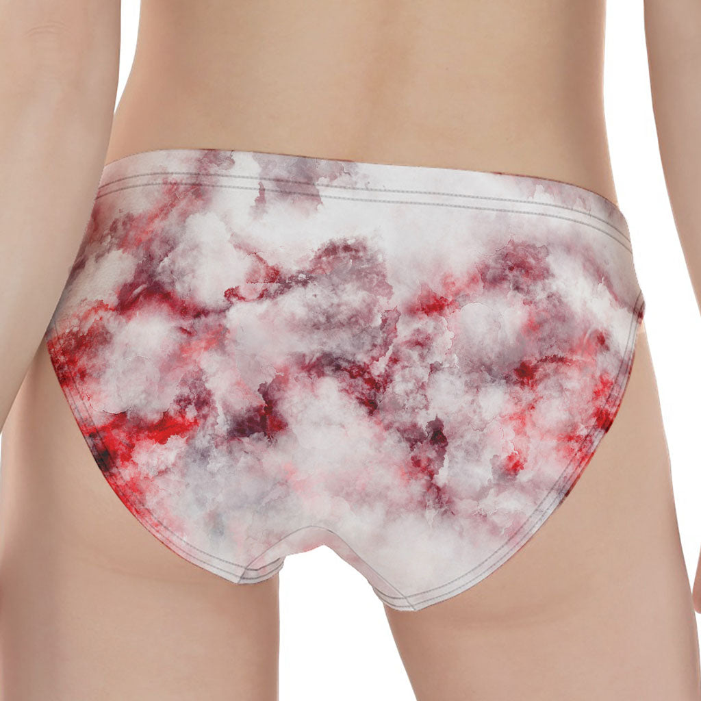 White Ruby Marble Print Women's Panties