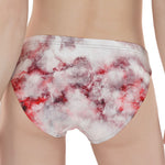 White Ruby Marble Print Women's Panties