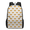 White Sandwiches Pattern Print 17 Inch Backpack