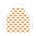 White Sandwiches Pattern Print Adjustable Apron