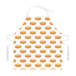 White Sandwiches Pattern Print Adjustable Apron