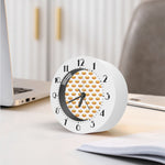 White Sandwiches Pattern Print Alarm Clock