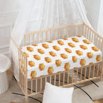 White Sandwiches Pattern Print Baby Crib Sheet