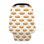 White Sandwiches Pattern Print Baby Seat Cover