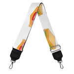 White Sandwiches Pattern Print Bag Strap