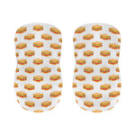 White Sandwiches Pattern Print Bar Stool Covers