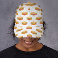 White Sandwiches Pattern Print Baseball Cap