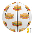 White Sandwiches Pattern Print Basketball