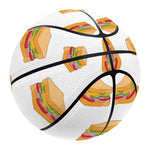 White Sandwiches Pattern Print Basketball