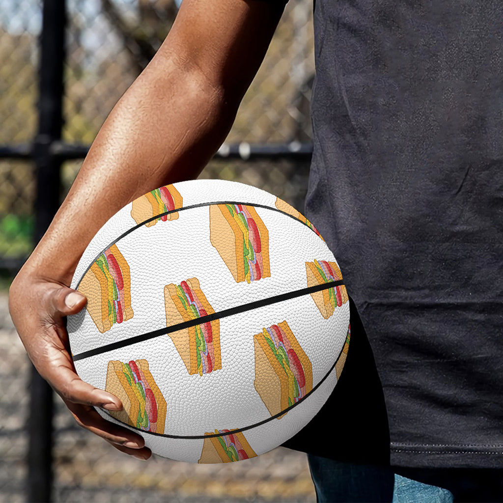 White Sandwiches Pattern Print Basketball