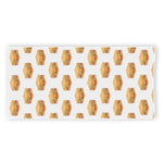 White Sandwiches Pattern Print Beach Towel