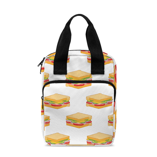 White Sandwiches Pattern Print Bible Tote Bag