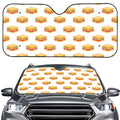 White Sandwiches Pattern Print Car Windshield Sun Shade