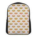 White Sandwiches Pattern Print Casual Backpack