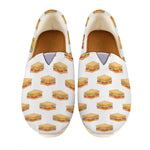 White Sandwiches Pattern Print Casual Shoes