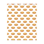 White Sandwiches Pattern Print Curtain