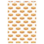 White Sandwiches Pattern Print Curtain