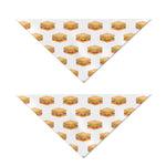 White Sandwiches Pattern Print Dog Bandana