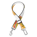 White Sandwiches Pattern Print Dog Seat Belt