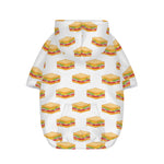 White Sandwiches Pattern Print Dog Zip Up Hoodie