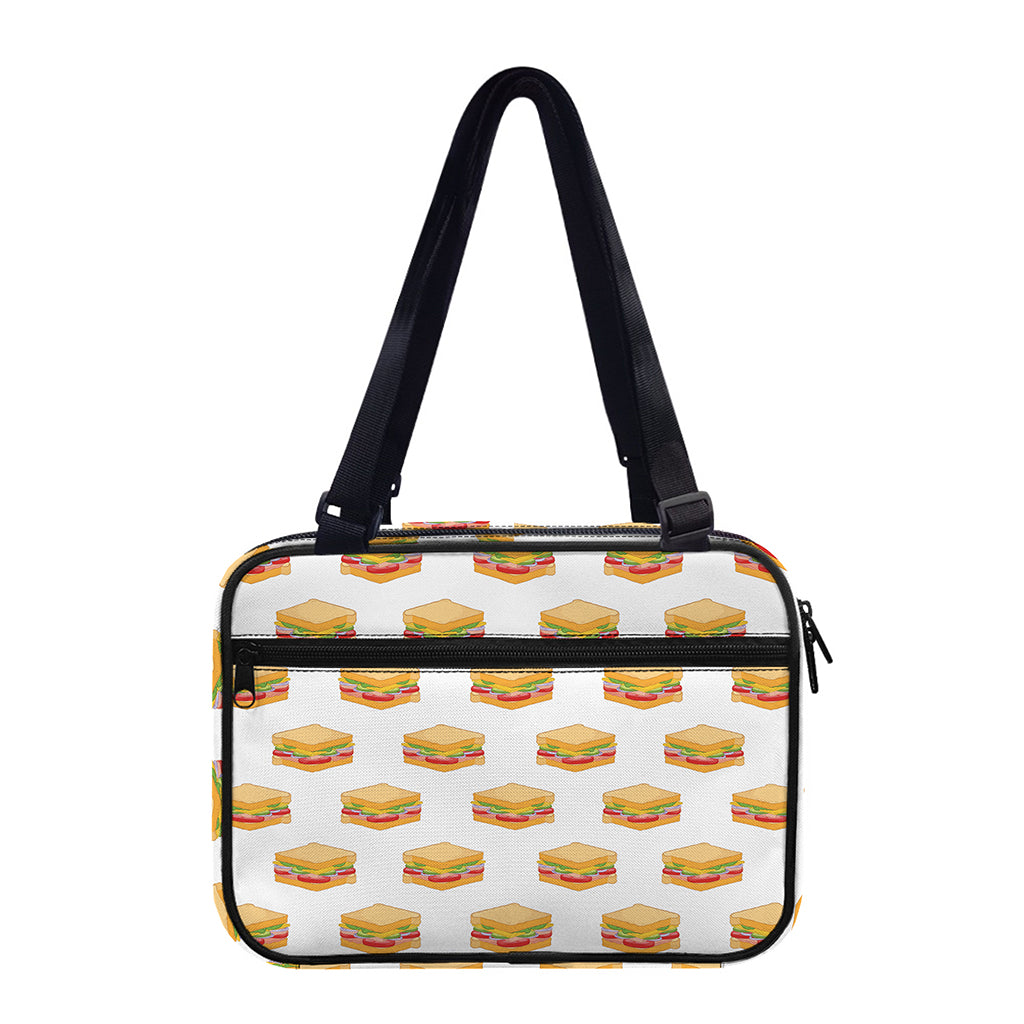 White Sandwiches Pattern Print Double Strap Bible Bag