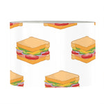 White Sandwiches Pattern Print Drum Lamp Shade