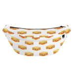 White Sandwiches Pattern Print Fanny Pack