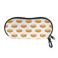 White Sandwiches Pattern Print Glasses Case