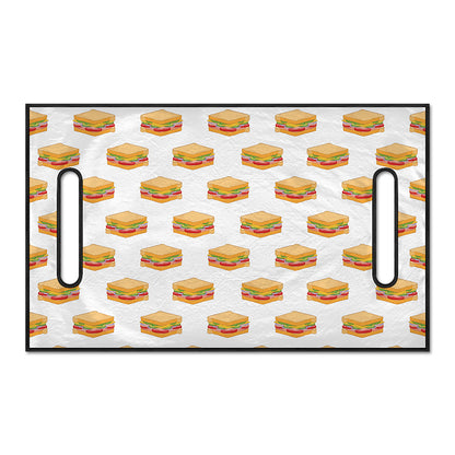 White Sandwiches Pattern Print Golf Cart Seat Cover